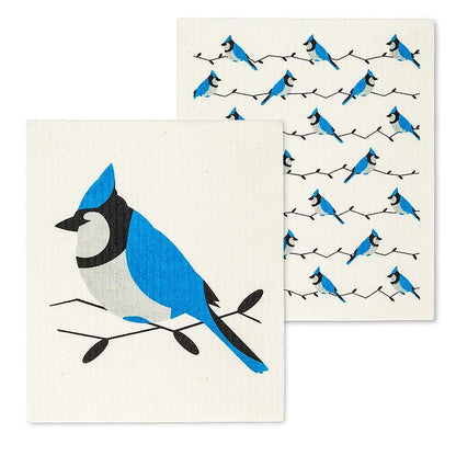 Blue Jay Dishcloths. Set of 2