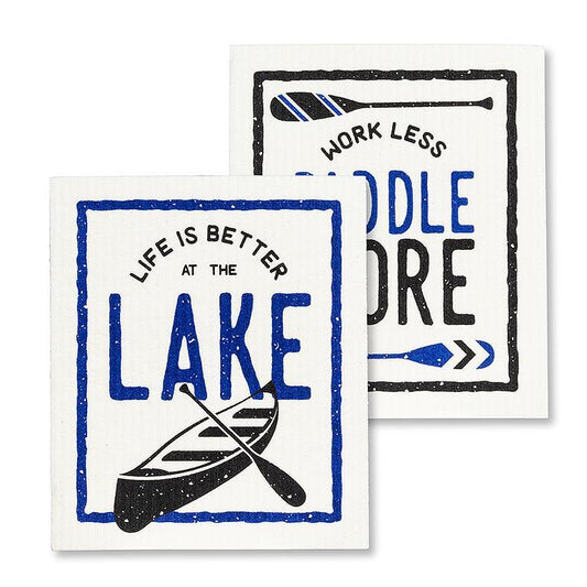 Better at the Lake Dishcloths. Set of 2