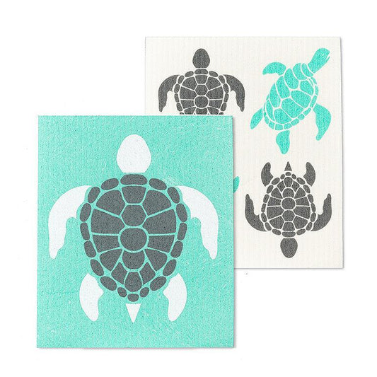 Sea Turtles Dishcloths. Set of 2