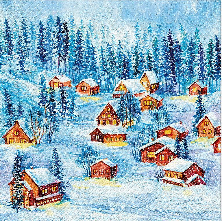 Luncheon Winter Landscape Napkins