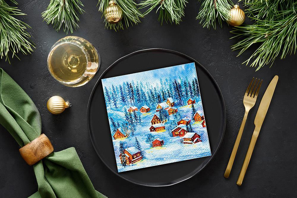 Luncheon Winter Landscape Napkins