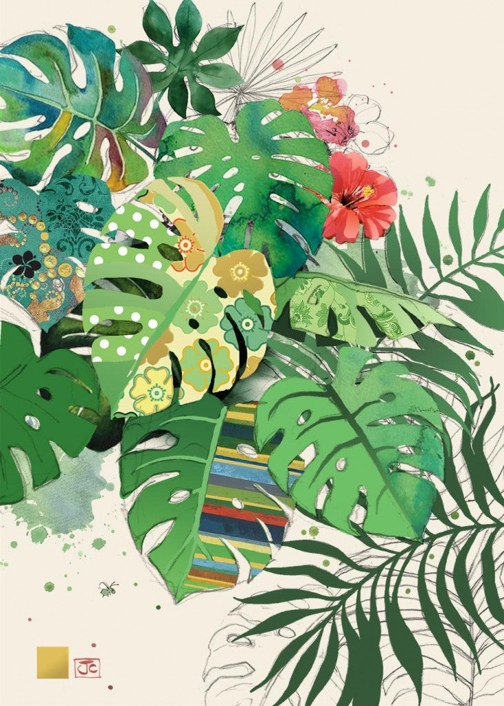 BA Tropical Leaves Card