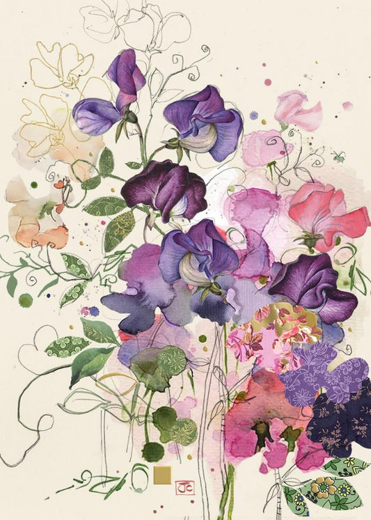 BA Sweet Peas Card