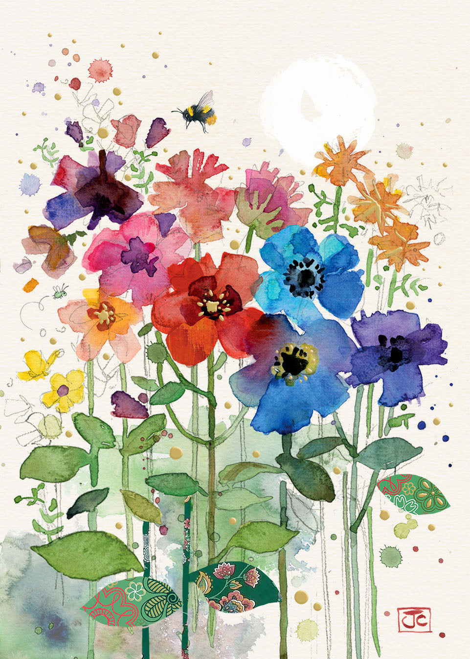 BA Rainbow Flowers Card