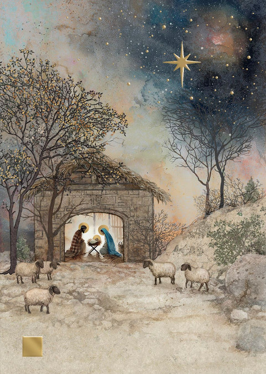 BA Nativity Manger Card
