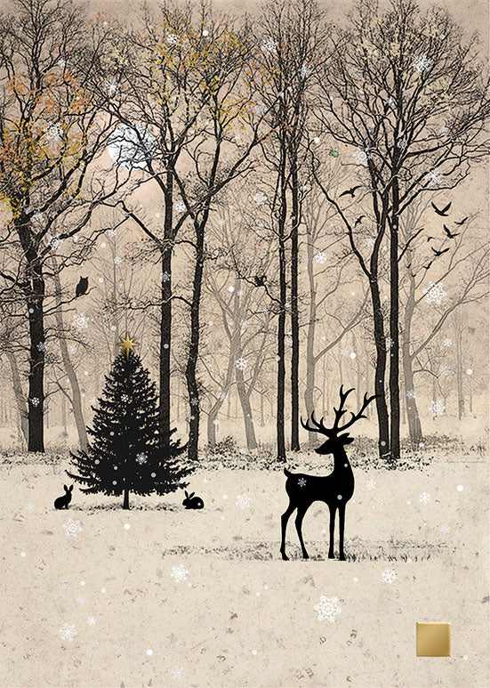 Bug Art Winter Silhouettes Card