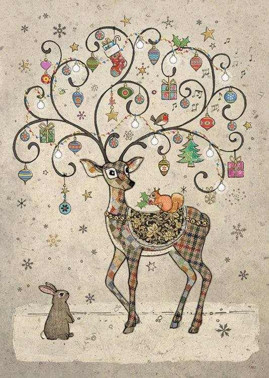 Bug Art Decorated Deer Card