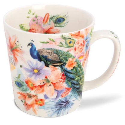 Mug Flowers & Peacock