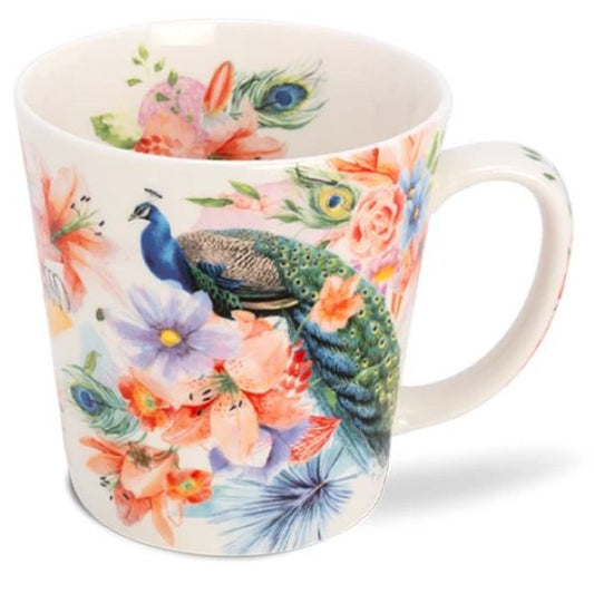 Mug Flowers & Peacock