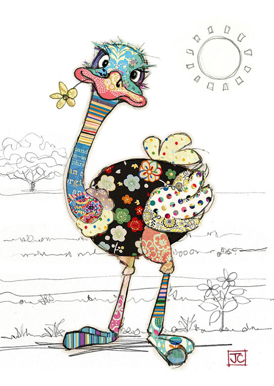 BA Ozzie Ostrich Card