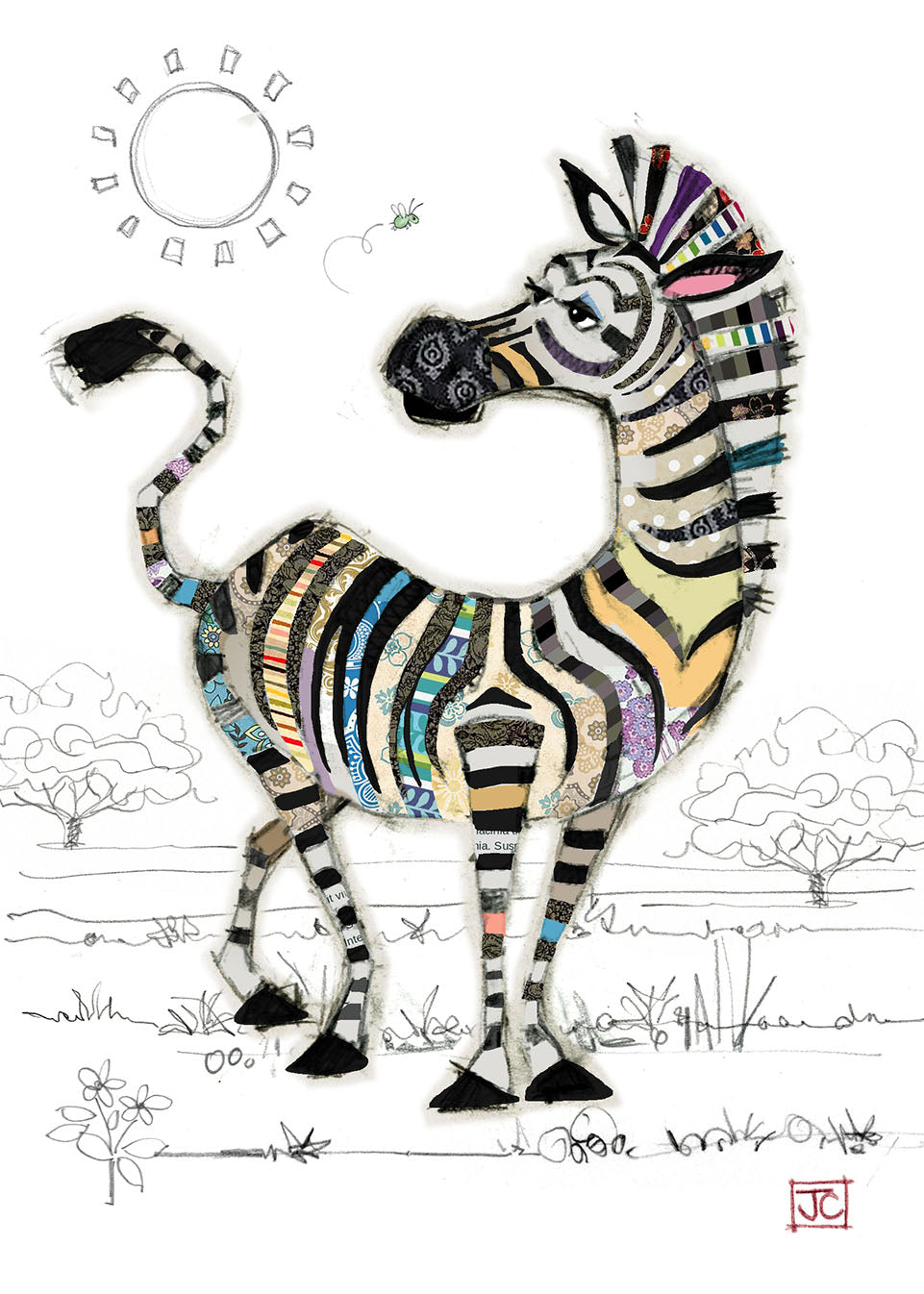 BA Zoe Zebra Card