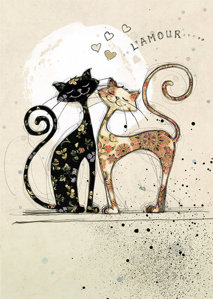 Bug Art Recycled Bag Two Lovecats