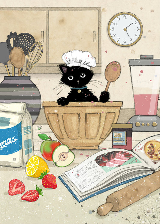 Bug Art Chef Kitty Card