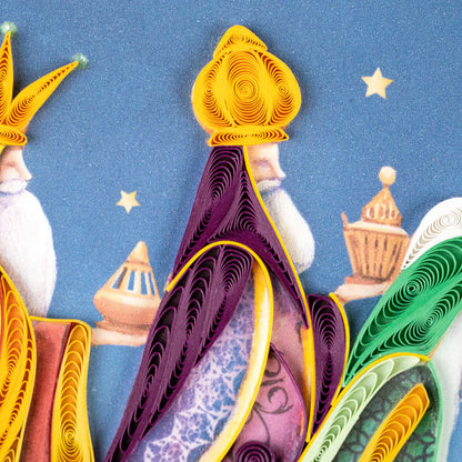 Quilled Three Wise Men Greeting Card