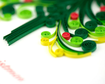 Quilled Christmas Tree Greeting Card