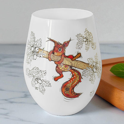 Squirrel Stemless Glass