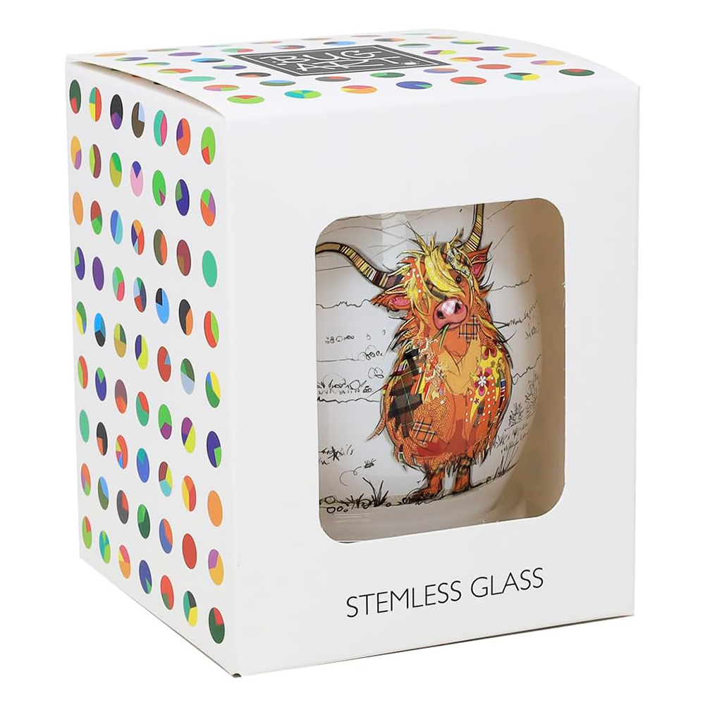 Highland Cow Stemless Glass