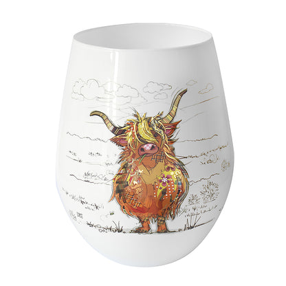 Highland Cow Stemless Glass