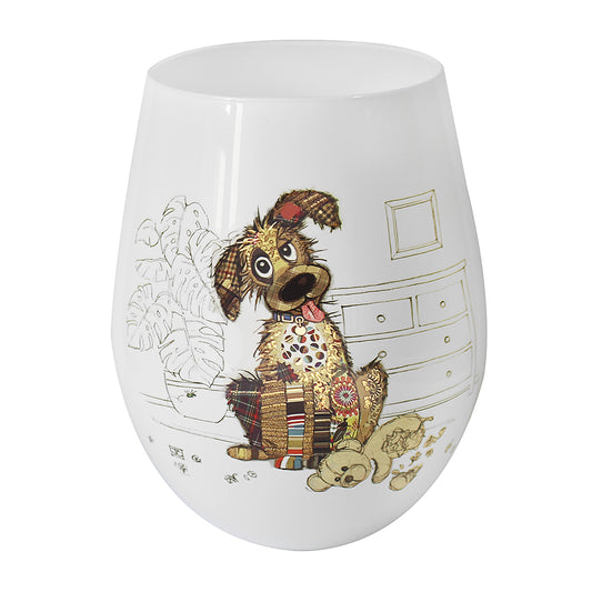 Dog Stemless Glass