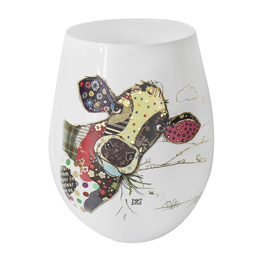 Cow Stemless Glass