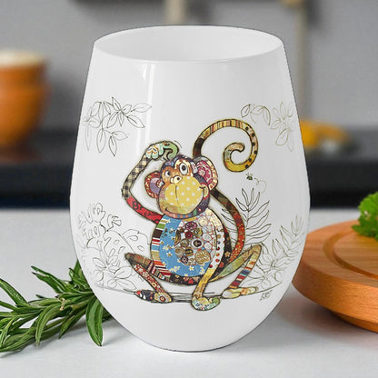 Monkey Stemless Glass