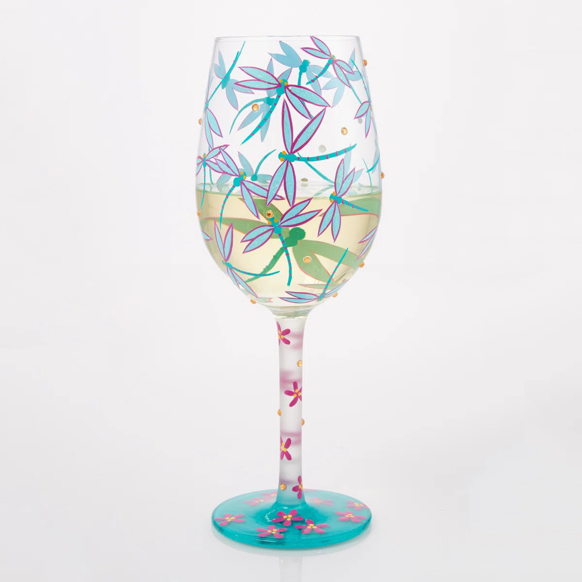Dance of the Dragonflies Wine Glass