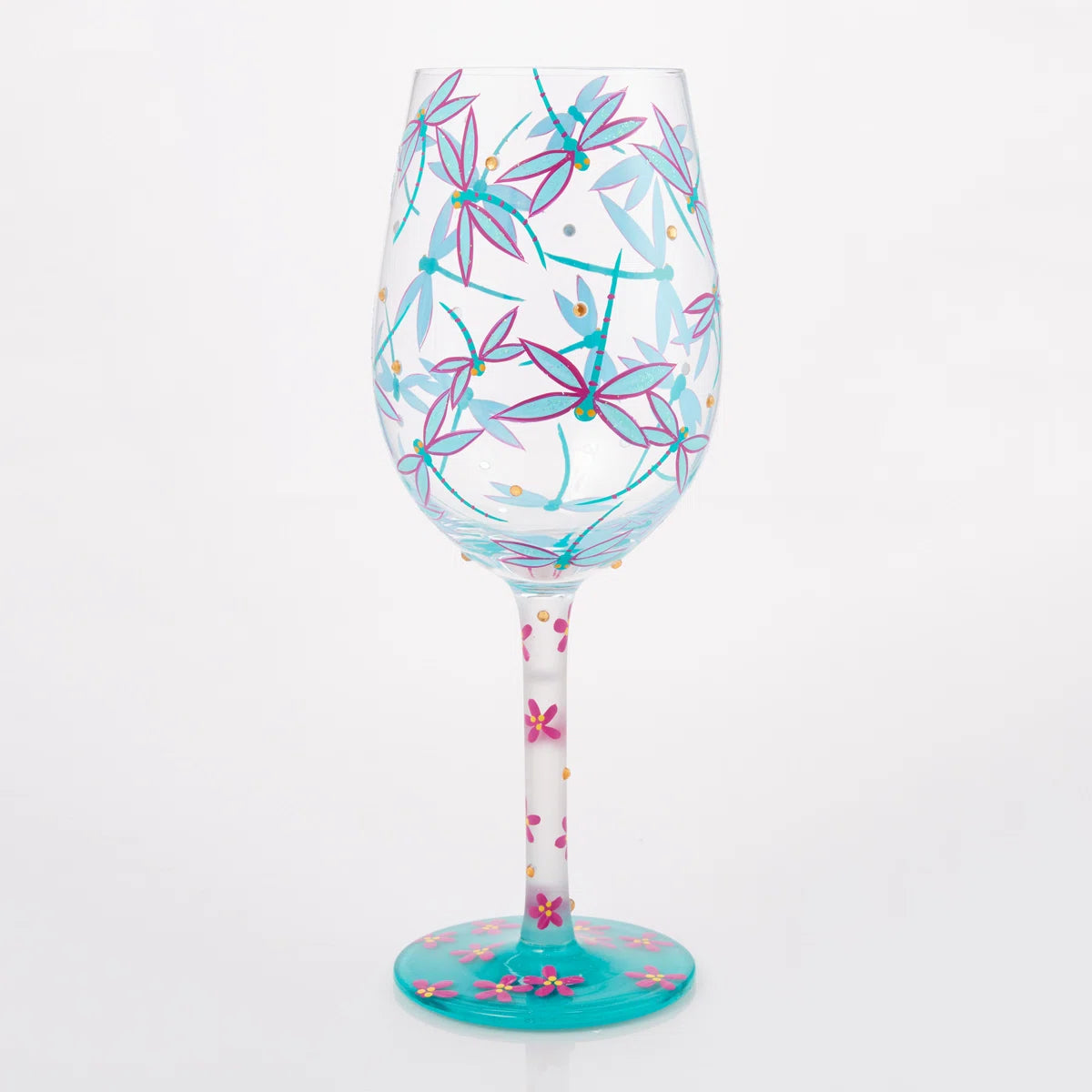 Dance of the Dragonflies Wine Glass