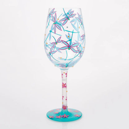 Dance of the Dragonflies Wine Glass