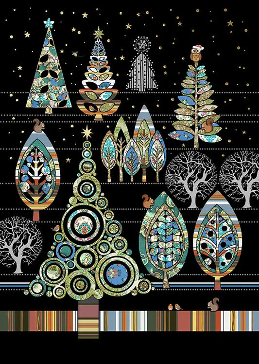 Bug Art Christmas Forest Card