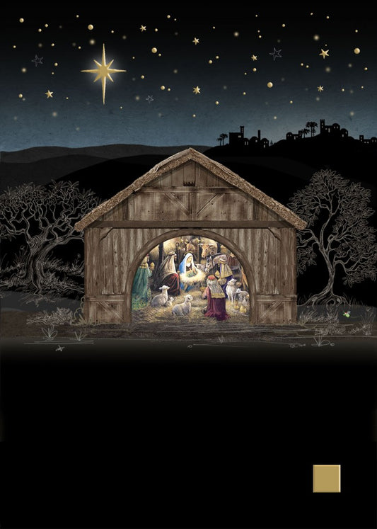 BA Nativity Stable Card