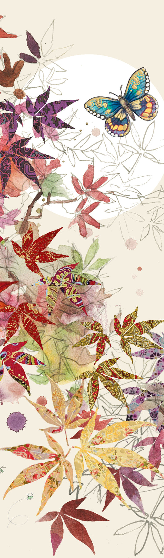 Bookmark – Japanese Maple & Butterfly