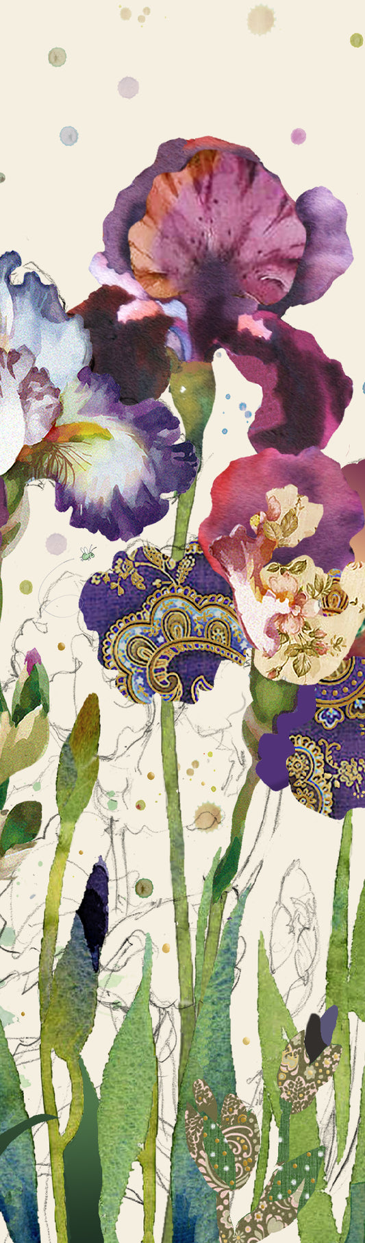 Bookmark – Iris Flower