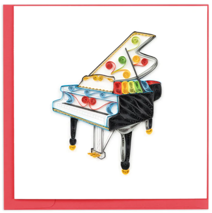 Quilled Grand Piano Greeting Card