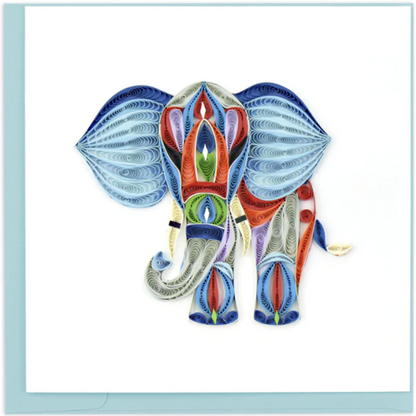 Quilled Abstract Elephant Greeting Card