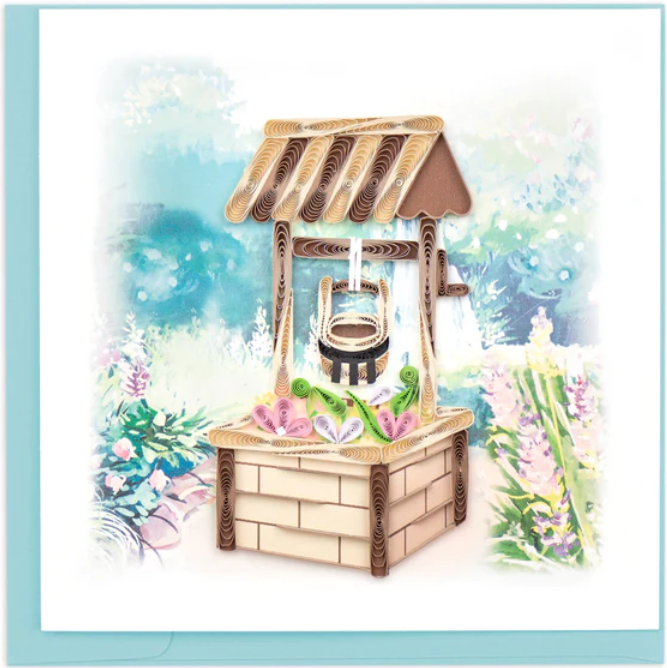 Quilled Wishing Well Greeting Card