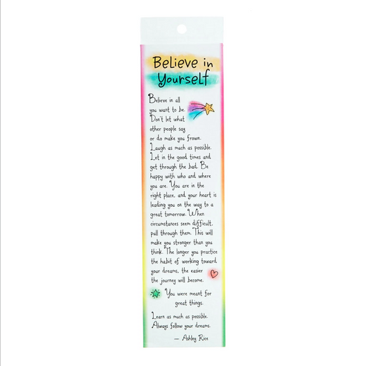 Blue Mountain Arts Bookmark - Believe In Yourself