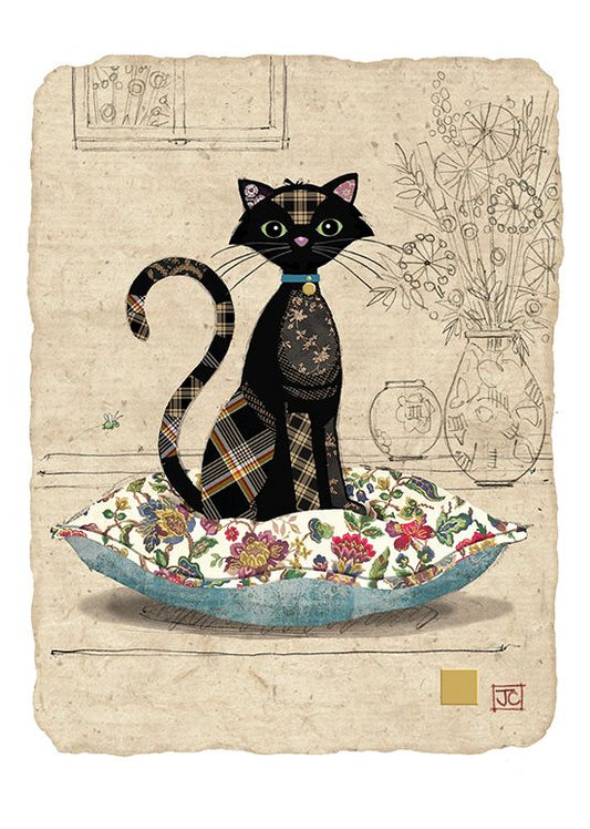 Bug Art Cat Cushion Card