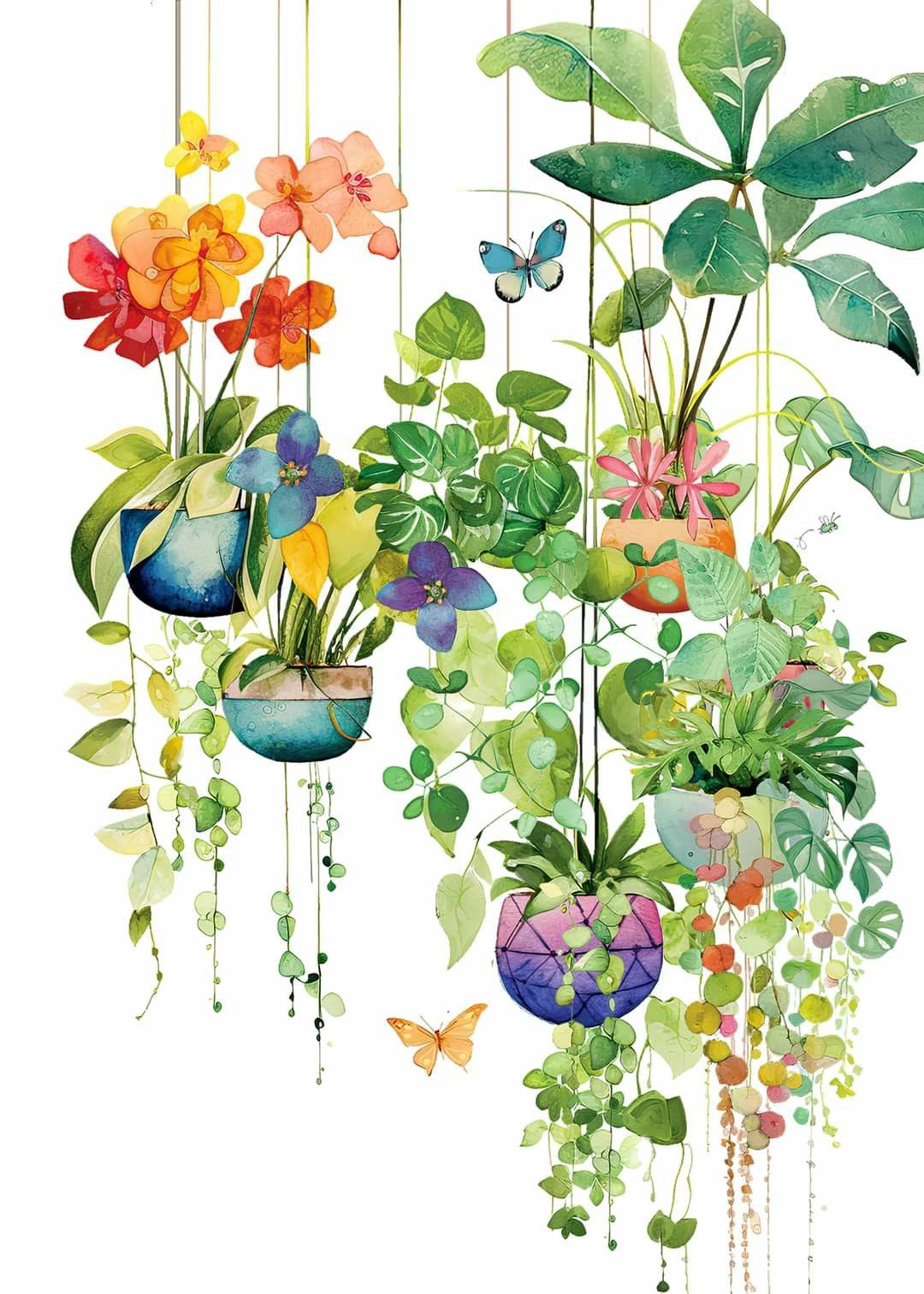 Bug Art Hanging Plants