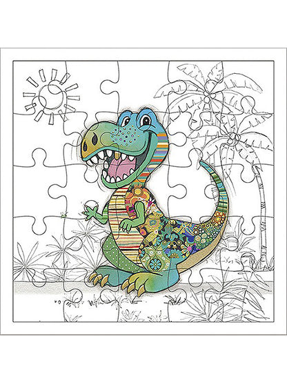 Dino Puzzle Card