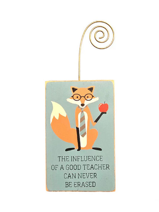 Teacher Fox Photo Block