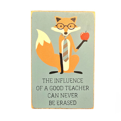 Teacher Fox Photo Block
