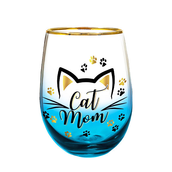 Cat Mom Wine Glass