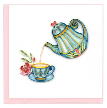 Quilled Afternoon Tea Greeting Card