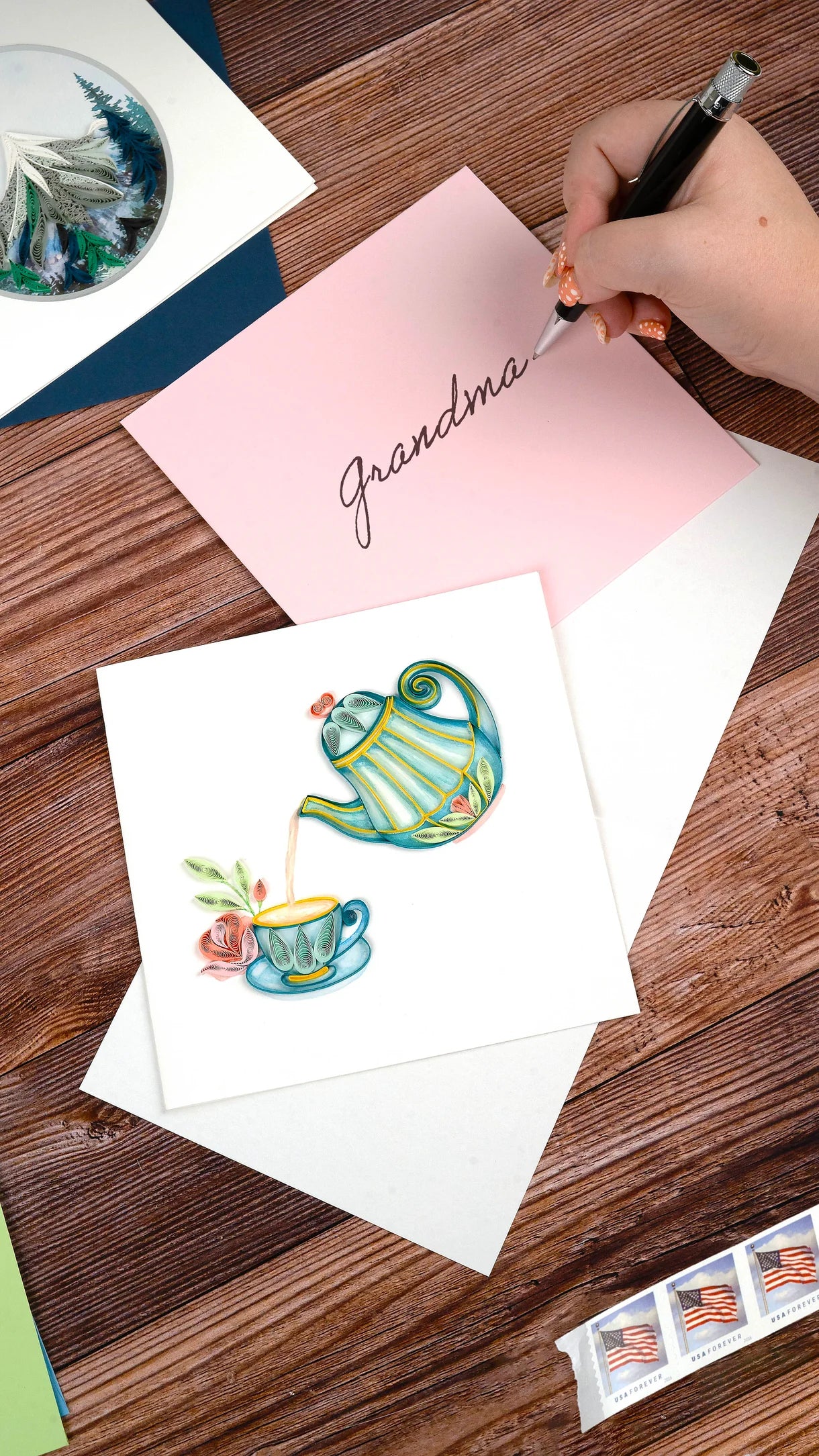 Quilled Afternoon Tea Greeting Card