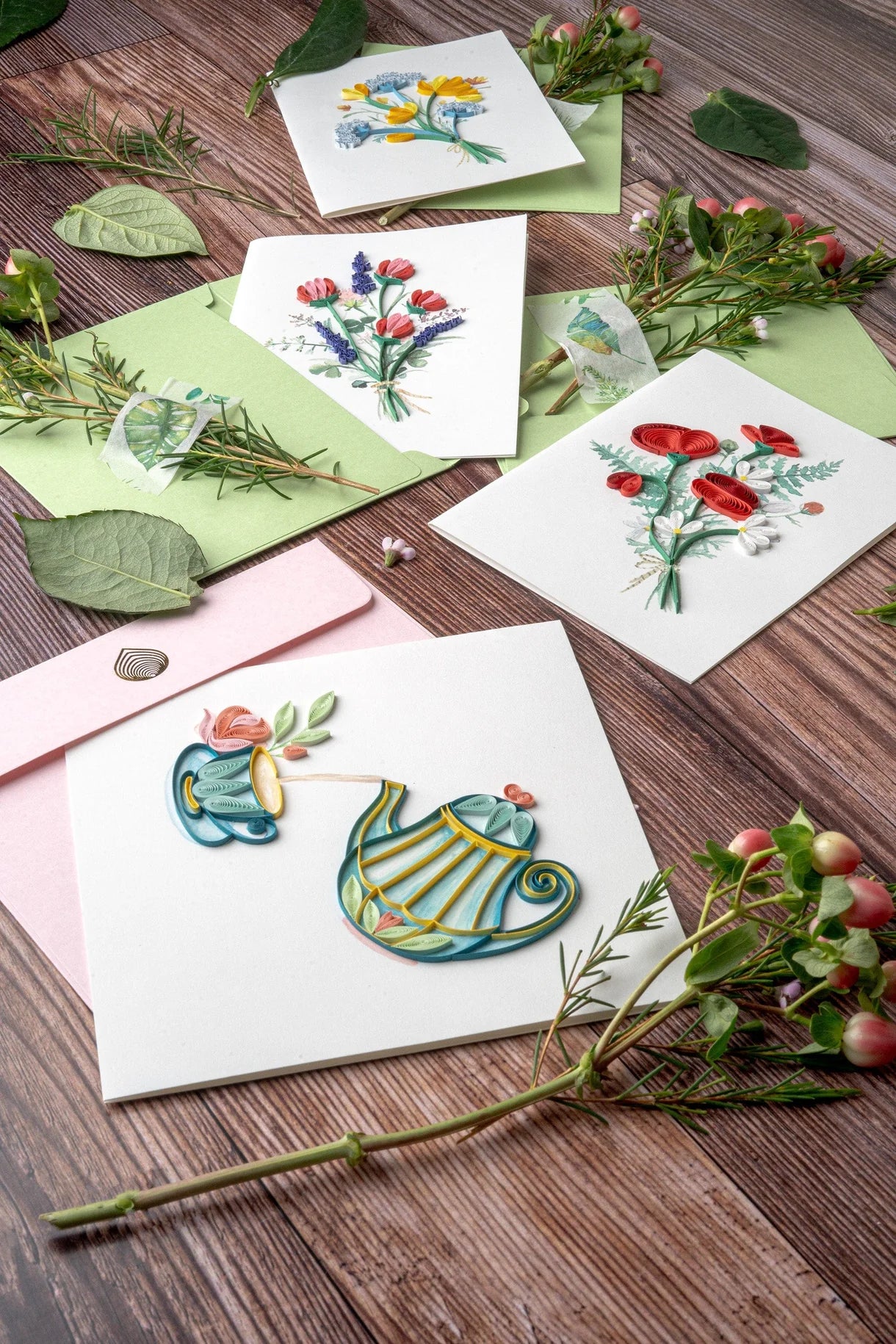 Quilled Afternoon Tea Greeting Card