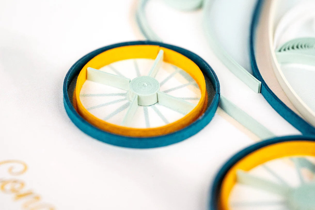 Quilled Baby Buggy Greeting Card