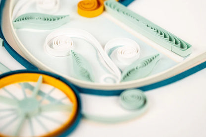 Quilled Baby Buggy Greeting Card