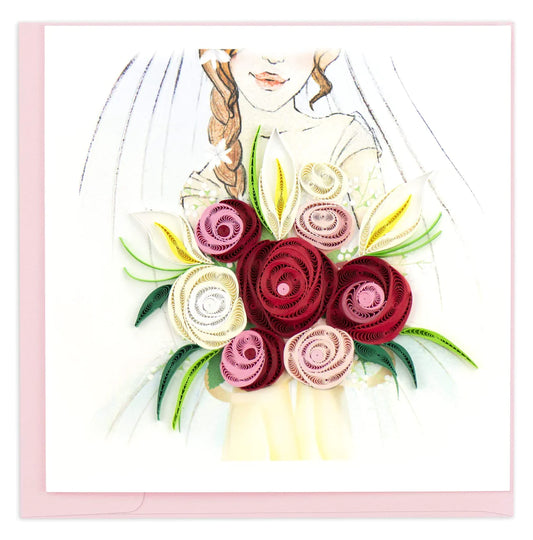 Quilled Bridal Bouquet Greeting Card