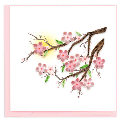 Quilled Cherry Blossom Greeting Card