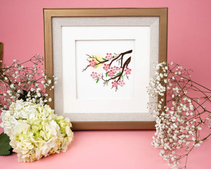 Quilled Cherry Blossom Greeting Card